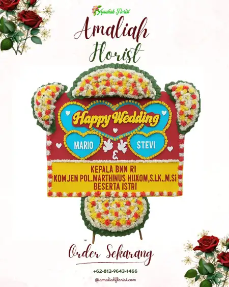 Papan Bunga Pernikahan Pringtutul